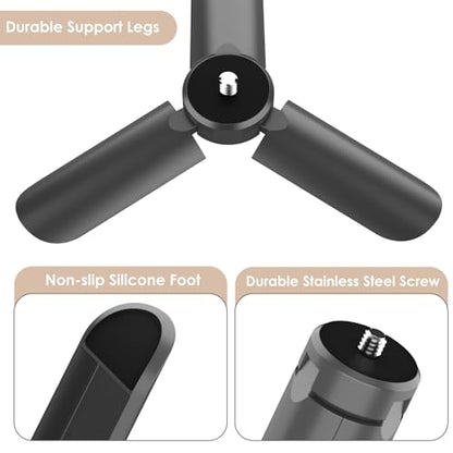 GeeRic Mini Tripod Compatible with DJI OSMO Pocket 4/3, Stable Portable Pocket Stand, Desk Small Handheld Selfie Stick with 1/4" Screw Gray - color: Gray