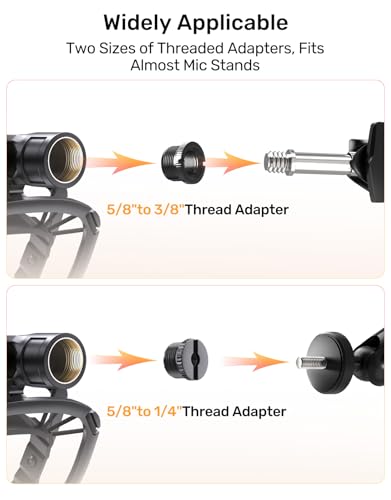 Wave Microphone Shock Mount - Custom Built for Elgato Wave 1/3, Aluminum Frame & Reinforced Suspension for Max Vibration Isolation, Shock Mounts Holder Clip Ideal for Youtubers, Podcasters and Gamers - size: Wave Shock Mount