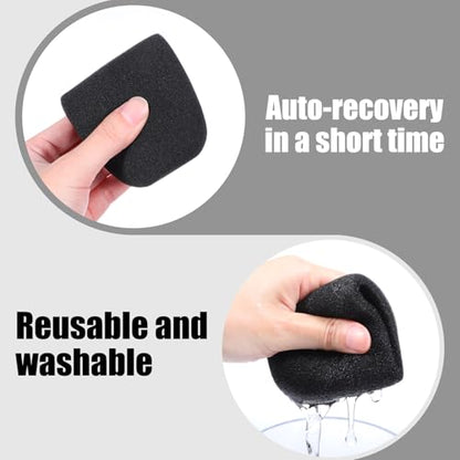 2PCS Mic Cover, Foam Microphone Windscreen, Black Microphone Cover for Handheld-Mic, Condenser-Mic and All Ball Type Microphones