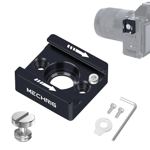 Cold Shoe Mount with 3/8 Screw for Heavy-Duty Camera Cage, Universal Aluminum Alloy Adapter for Monitor, LED Light, DSLR, Sony Canon Nikon – Anti-Slip Quick Release(62031B)