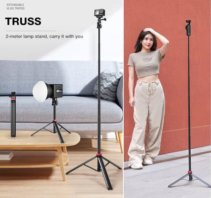 81'' Link-2-Pro Webcam Floor Tripod-Stand,Selfie Stick Holder for Insta360 Link 2 pro,Link 2c pro,Link 2,Link 2c Webcams and X5 X4 X3,Go 3S Ultra,Ace pro 2 Cameras,Flow 2 pro Gimbal Stabilizer