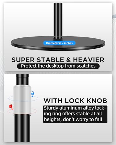 Webcam Stand, Light Stand Tripod with 360° Rotatable Ballhead for DSLR Camera, Ring Light, Webcam, Desktop Tripod for Video Recording, Shooting, Game Streaming, YouTube - size: 11.8‘’-23.6‘’ Q