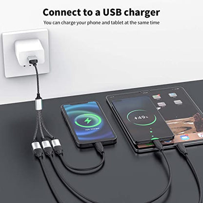 Fidioto USB Splitter Y Cable,USB 1 Male to 3 Female Extension Cord Connector,Dual Double USBA Port Extender Hub,Data&Charger Power Split Adapter for Mac,Laptop,PC,Xbox One Series X/S,PS4,PS5 - style: 1 in 3 out-10in