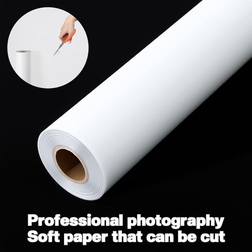 Nezyo Light Diffuser Sheet Diffusion Film Sheet Lighting Gel Diffuser Roll White Diffusion Paper for LED Flash Strobe Light Photography Video(24 x 590.6 Inch/ 0.61 x 15 M) - size: 24 x 590.6 Inch/ 0.61 x 15 M