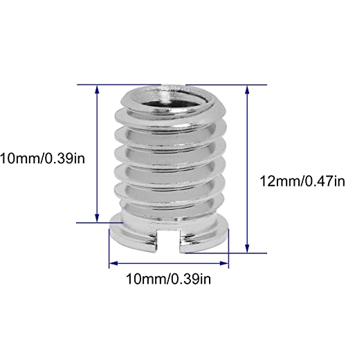 Threaded Screw Adapter LUORNG 6PCS 1/4"-20 Female to 3/8"-16 Male Easy Mount Convert Screw Adapter for DSLR Tripod Monopod, 1/4 inch to 3/8 inch Tripod Thread Adapter