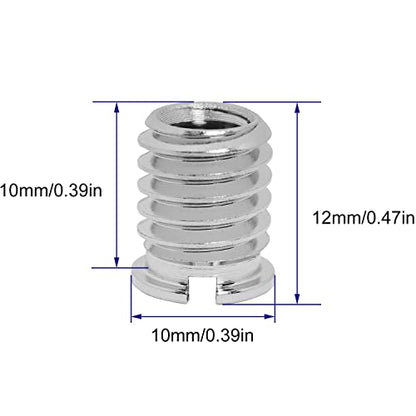 Threaded Screw Adapter LUORNG 6PCS 1/4"-20 Female to 3/8"-16 Male Easy Mount Convert Screw Adapter for DSLR Tripod Monopod, 1/4 inch to 3/8 inch Tripod Thread Adapter