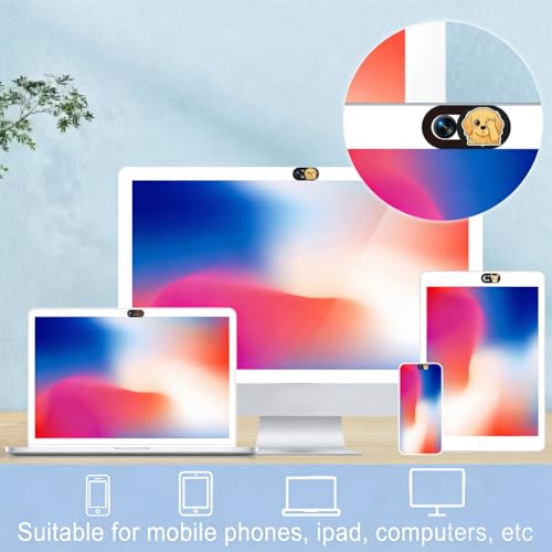 6Pcs 6 Styles Dog Camera Cover Slide Cute Laptop Accessories 0.04 Inch Ultra Thin Camera Laptop Cover Dog Computer Phone Privacy Blocker for Desktop Computer Notebook Mini PC Home Office - color: Dog-3