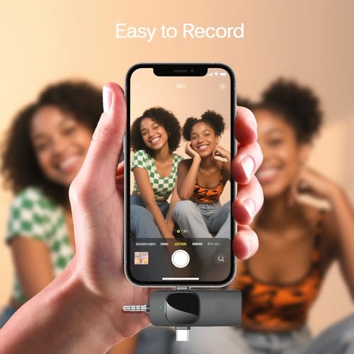 Professional Wireless Lavalier Lapel Microphone for iPhone, iPad, Mini Video Recording Mic for Interview Video Podcast Vlog YouTube & Livestream, Noise Reduction, Plug & Play (3-IN-1 All Devices) - style: 3-IN-1 All Devices