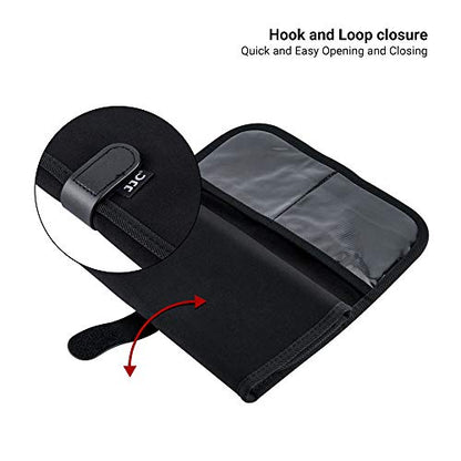JJC 8 Pockets Lens Filter Case for Circular or Square Filters, Folding Filter Pouch Wallet Holder Case up to 82mm