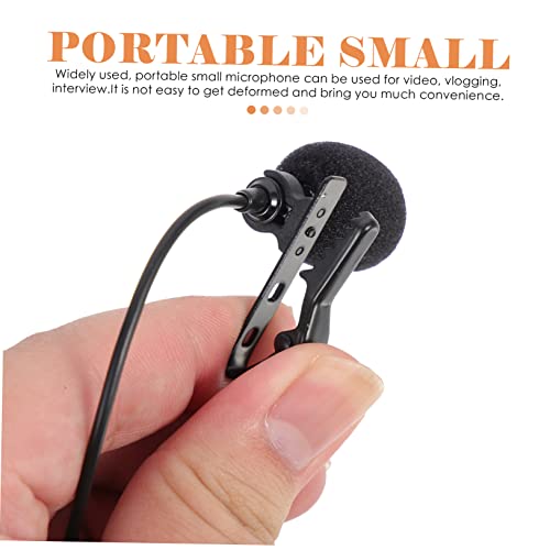 High Sensitivity Lavalier Lapel Microphone Recording Mic with Sturdy Clip for Meeting Interview Vlog Live Broadcast and Laptop Use