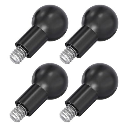 4 Piece 17mm Ball Head Mount Adapters Featuring 1/4 Inch Screw Compatible for Camera and Device Mounting Systems Action Camera Mount (A Model) - color: A model