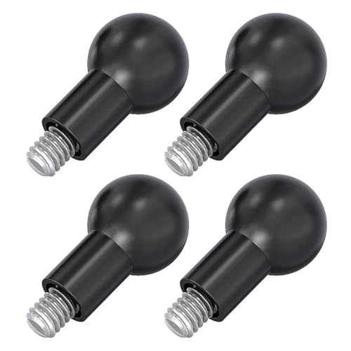 4 Piece 17mm Ball Head Mount Adapters Featuring 1/4 Inch Screw Compatible for Camera and Device Mounting Systems Action Camera Mount (A Model) - color: A model