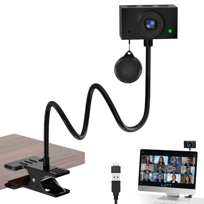 Webcam for PC, 2K Streaming Camera, Web Camera for Desktop/Laptop Computer Webcam with Microphone, Plug and Play USB Web Cam with Bracket, Manual Focus, for Live Streaming, Video Calls (Black, 2K)
