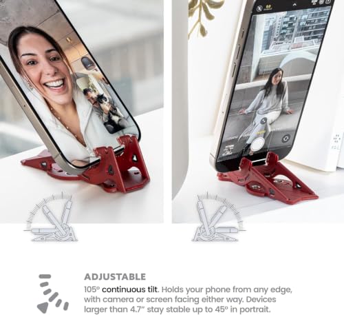 GEOMETRICAL Pocket Tripod PROv2 - Card-Size Stand, for iPhone, Blood Red Universal Kit - color: Blood Red