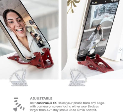 GEOMETRICAL Pocket Tripod PROv2 - Card-Size Stand, for iPhone, Blood Red Universal Kit - color: Blood Red