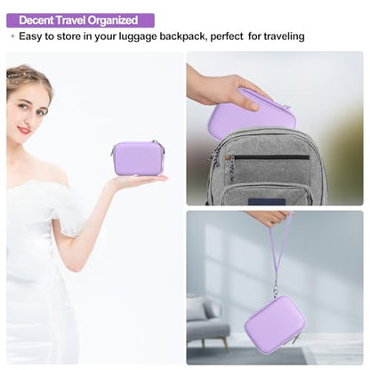 Elonbo Carrying Case for Canon PowerShot ELPH 360 HS A/ 360 HS/ 360/ IXY 650 Digital Camera, Canon PowerShot ELPH 330/190/160/115/130/110 Camera Hard Travel Bag, Mesh Pocket fits Battery Cable, Purple - color: Purple
