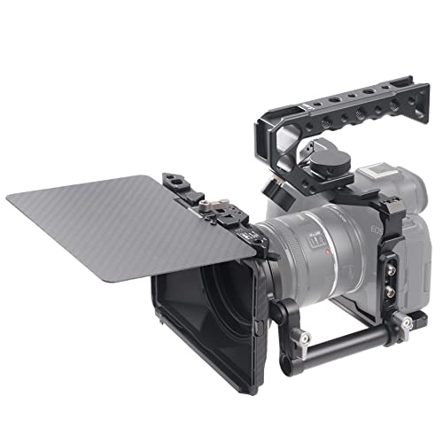 Hersmay EOS R6 II / R6 III Camera Cage with Top Handle for Canon EOS R6 Mark II, R6 Mark III Mirrorless Camera Aluminum Alloy Film Movie Making Camera Video Cage with Shoe Mount - size: For Canon EOS R6II/III