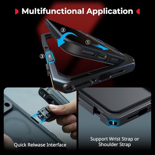SMALLRIG Mobile Video Cage for iPhone 17 Pro Max, Flagship Edition | with Phone Case/TPU Soft Frame/T-Mount/ 17mm Threaded Lens Backplate, for Videography Recording Vlog - style: Flagship Cage