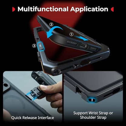 SMALLRIG Mobile Video Cage for iPhone 17 Pro Max, Flagship Edition | with Phone Case/TPU Soft Frame/T-Mount/ 17mm Threaded Lens Backplate, for Videography Recording Vlog - style: Flagship Cage