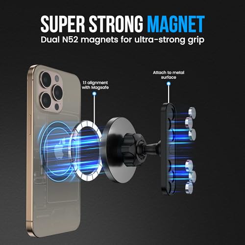 Magnetic Phone Holder for Gym with Dual-Sided N52 Super Magnets, Strong Magnetic Phone Mount for All Phones, Attaches to Metal Surfaces, Portable Gym Accessories for Men & Women, Secure Grip - style: Magnet mount