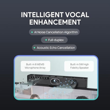 Yealink 4K USB Video Conference Camera - 120° Wide Angle, Microphone, Speaker, Auto Framing, for PC Meetings, Microsoft Teams & Zoom - style: NO.1 UVC34 (without system)