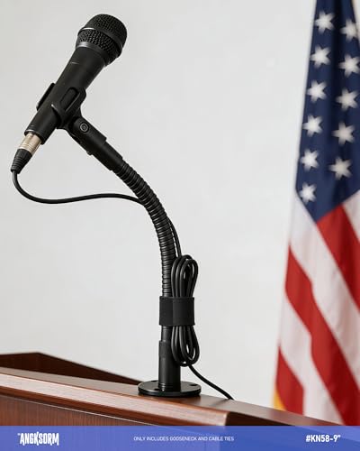 6-INCH Heavy-Duty Microphone Flexible Gooseneck Hose Arm - Mic Stand Mount Extension Tubes with Universal 5/8-27" Thread - size: 6-INCH
