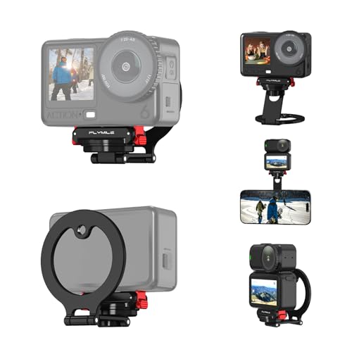 BRDRC Action 6 Magnetic Stand Base, Aluminum Alloy Quick Release Adapter for DJI Osmo Nano, for MagSafe iPhone Desktop Mount Table Holder with 360° Adjustable & 1/4” Screw Hole Tripod Accessories