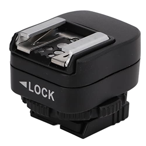 VBESTLIFE Hot Shoe Adapter for A7, A7C, A7R, A7RII, A7MII, A7RIII, A7MIII, A7IV, A7RIV, A7RIVA, A9, A9II, A6400, A6300, A6500 with PC Sync Port, Black Plastic