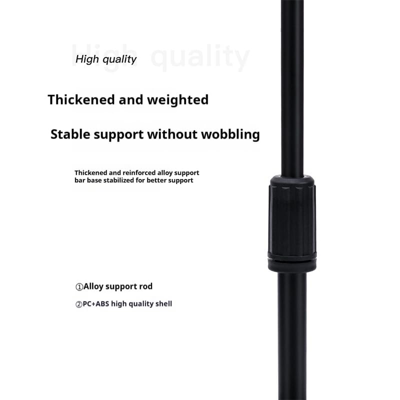 Desktop Microphone Stand, Upgraded Adjustable Table Mic Stand with Mic Clip and 5/8" Male to 3/8" Female Screw for shuer sm58 beta58 SE V7 & Other handheld microphone