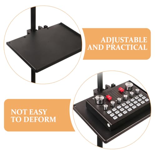 3Pcs Microphone Stand Tray Clip Storage Rack for Live Streaming Photography Sturdy Sound Card Holder with High Edges Compatible with Various Mic Stands