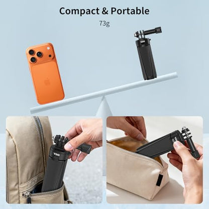 VRIG TP29 Extenable Mini Camera Tripod,Portable Small Handle Grip Desktop Webcam Selfie Stick Tripod for DJI Osmo Action 5Pro/4/3/AKASO Brave EK7000,Pole Tripod for Action Camera Hero 13 12 11 10 Max - size: 11.3" Tripod