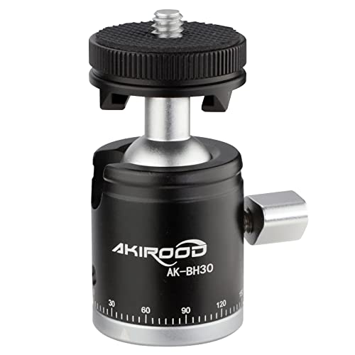 Adapter Panoramic Ballhead 360°,Mini Camera Tripod Ball Head, with Cold Shoe Mount with 1/4" Screw for DSLR Cameras Cell Phone Tripods Monopods Camcorder Light Stand Speedlight Quick Release