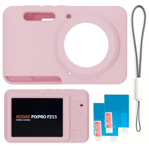 Case for KODAK PIXPRO FZ55 Case, Soft Silicone for KODAK PIXPRO FZ55 - Anti-Scratch Slim Fit Lightweight Protective - pink - color: pink