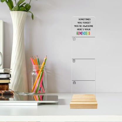 Monitor Memo Board Computer Monitor Memo Board Acrylic for Computer Monitors Laptop And Desktop No Screen Damage With Removable Design 12.6x 3.15 x 0.2 inches - style: Reminder
