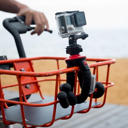Fotopro Tripod for iPhone Flexible Camera Tripod with Action Camera Holder Phone Mount Portable Bendable Handheld Mini Camera Tripod Stand for go pro Phone Vlogging Video - style: UFO Pro tripod