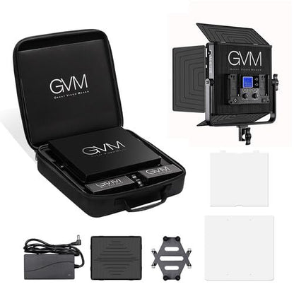 GVM LED Video Light Panel, 40W Bi-Color Photography Lighting with 22000 Lux/0.5m, CRI 97+, 3200K-5600K 672 LED Beads, Continuous Lighting for YouTube TikTok Streaming Portrait Studio Filming