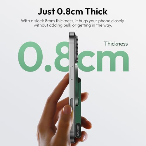 ULANZI MA60 Magnetic Phone Tripod Stand for iPhone 17 16 15 14 13 12 - Ultra Thin 0.8cm Foldable Aluminum Mini Tripod, Strong N52 Magnet Quick Mount, Pocket Cell Phone Stand, Green - color: Green