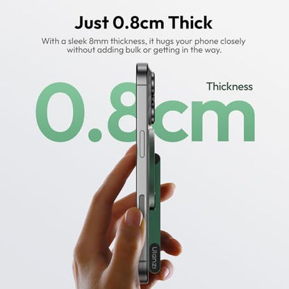 ULANZI MA60 Magnetic Phone Tripod Stand for iPhone 17 16 15 14 13 12 - Ultra Thin 0.8cm Foldable Aluminum Mini Tripod, Strong N52 Magnet Quick Mount, Pocket Cell Phone Stand, Green - color: Green