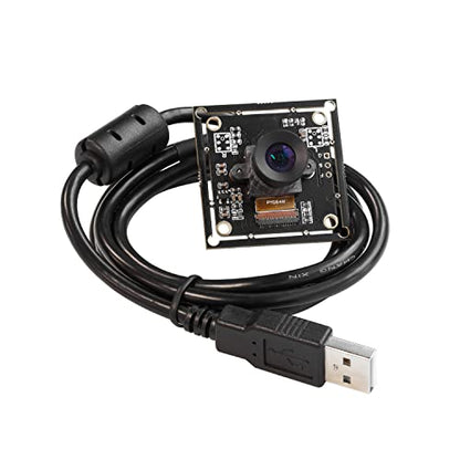 Arducam 2MP Global Shutter USB Camera, 50fps OV2311 Monochrome UVC Webcam Module with Low Distortion M12 Lens Without Microphones, Compatible with Windows, Linux, Android and Mac OS - size: 50fps