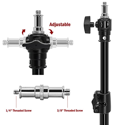 Thinvik Photography Studio Camera Stand,Lighting Wall Ceiling Mount Boom Arm for Video Monolight,Reflector,Overhead Vertical Horizontal Mounting - Aluminum Alloy Stands for Photographic Apparatus