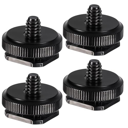4 Pcs 1/4 Inch Camera Adapter Screws, Compatible with Versatile Flash Hot Shoe Mounts for DSLR Camera Rigs, Tripods, Mounting Accessories