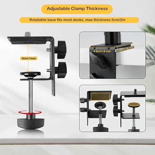 Table Backdrop Stand Kit 3 * 3.3 FT for Product Photography Paper Cloth, T Shape Backdrops Stand Adjustable Background Support Stand Kit with 3 Spring Clamps for Food Photoshoot