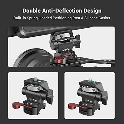 SmallRig Field Monitor Mount with NATO Clamp, Camera Monitor Holder for 5” and 7” Monitor, Swivel and Tilt Adjustable - 2906B - style: nato clamp base