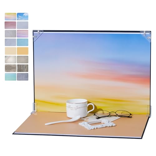 16x11.5 Inch Photo Backdrop Board, 8PCS Double Side Flat Lay Backdrop Paper, Sky Series Product Photography Backdrop Kit for Props, Food Jewelry Cosmetics, Small Content Creator Backdrops - color: 8pcs sky series