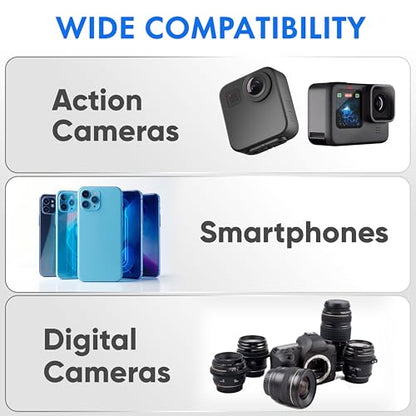 Insta 360 Car Mount, 360 Camera Car Mount Kit, 5 in 1 Suction Cup Camera Mount Kit, Compatible with GoPro, Insta 360 & Smartphones, Extra Strong Hold & Invisible Selfie Stick