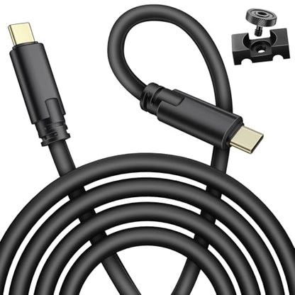 Jelanry Camera Tether Cable USB C to USB C Dual Straight Head, for Power Delivery, 5Gbps Data Transfer, Charging Between Camera & Computer+Tethering Cable Lock Clamp for Sony Canon Nikon, 16.4 feet/5m - size: Dual Straight