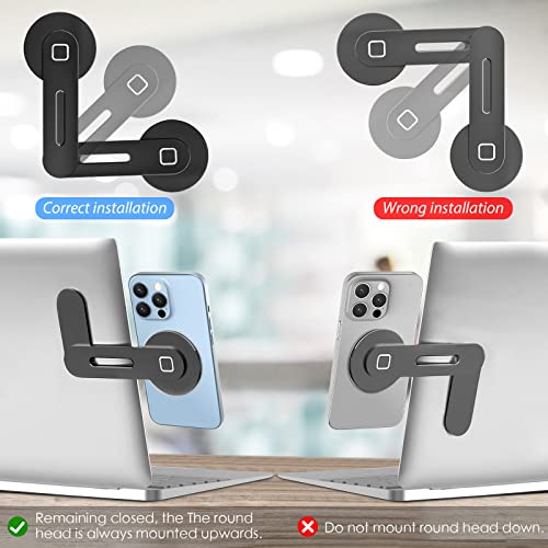 CloudValley Webcam Slider + Adjustable Laptop Magnetic Phone Holder Bundled Items (Black)