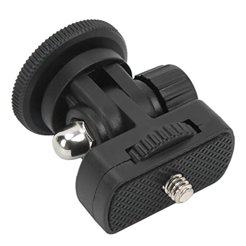 Monitor Ball Head, Compact Portable 180 Degree Adjustable Mini Monitor Head with Rubber Pad, 1/4 Screw Cold Shoe Interface for Camera DSLR