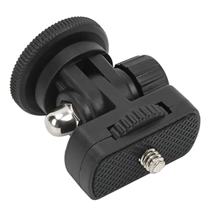 Monitor Ball Head, Compact Portable 180 Degree Adjustable Mini Monitor Head with Rubber Pad, 1/4 Screw Cold Shoe Interface for Camera DSLR