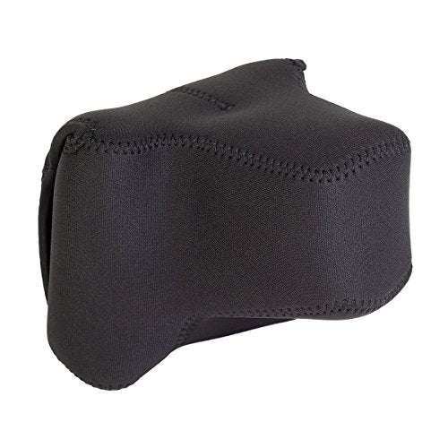 OP/TECH USA Soft Pouch – Compact digital camera case, lightweight accessories pouch, sleek neoprene sleeve for DSLR, perfect for backpacks & travel – durable protection in style D-PRO | Black - color: Black, style: D-pro